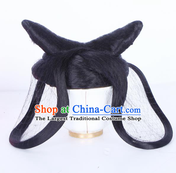 Traditional Chinese Ghost Handmade Wigs Sheath Hair Accessories Ancient Peri Chignon for Women