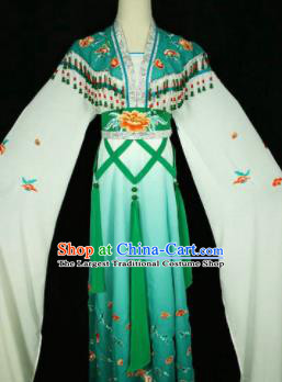 Chinese Traditional Peking Opera Costumes Ancient Nobility Lady Green Dress for Adults