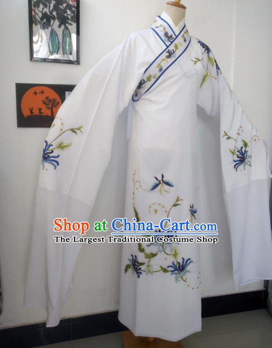 Traditional China Beijing Opera Costume Gifted Scholar Embroidered Robe and Hat Ancient Chinese Peking Opera Embroidery Clothing