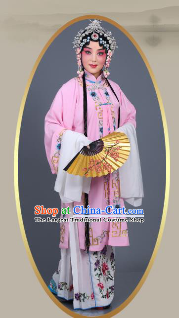 Chinese Traditional Beijing Opera Actress Costumes Ancient Nobility Lady Pink Dress for Adults