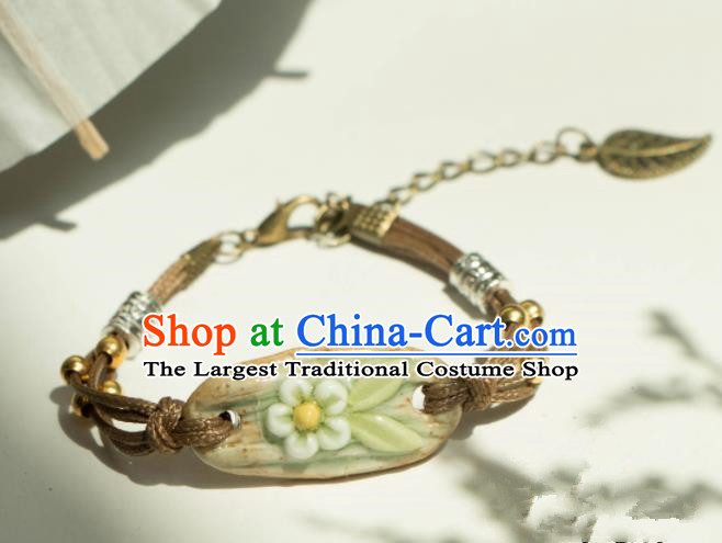 Traditional Chinese Handmade Bracelet Ancient Ceramics Bangle Accessories for Women