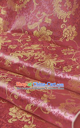Asian Chinese Traditional Tang Suit Fabric Satin Brocade Silk Material Classical Pattern Design Drapery