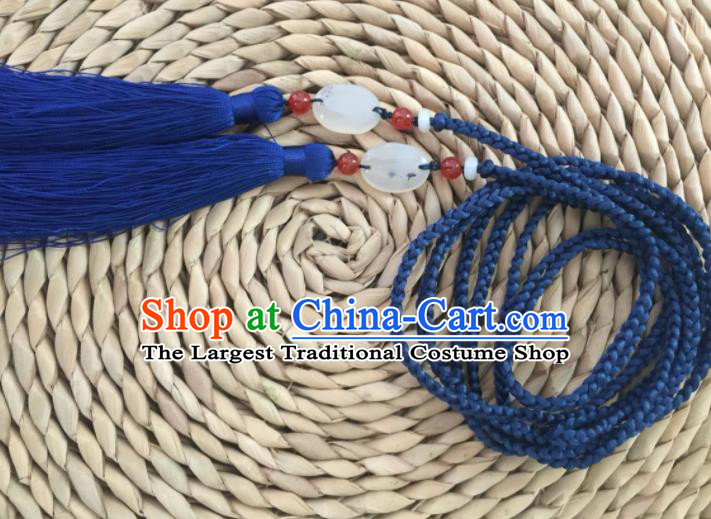 Chinese Traditional Hanfu Waist Accessories Blue Belts for Women