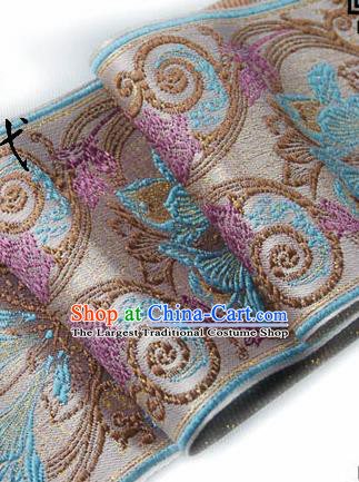 Traditional Chinese Handmade Brocade Belts Ancient Embroidered Brocade Lace Trimmings Accessories