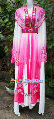 Chinese Traditional Beijing Opera Actress Costumes Ancient Nobility Lady Embroidered Rosy Dress for Women