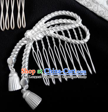 Japanese Traditional Hair Accessories Ancient Courtesan Kimono White Hair Comb for Women