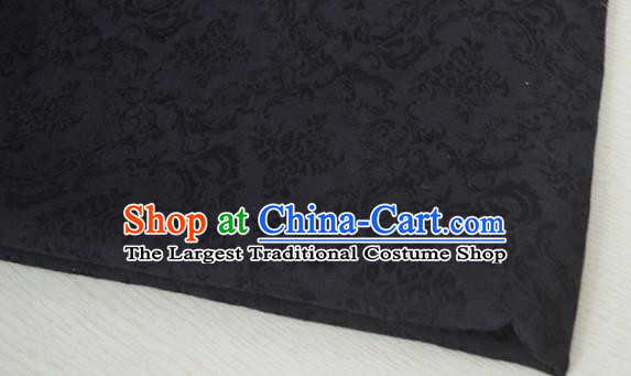 Chinese Royal Black Brocade Palace Style Traditional Pattern Design Silk Fabric Chinese Fabric Asian Material