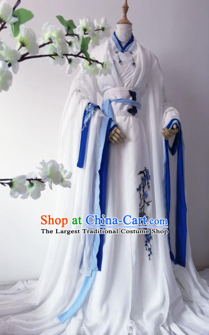 Traditional Chinese Cosplay Swordsman Hanfu Clothing Ancient Prince Costume for Men