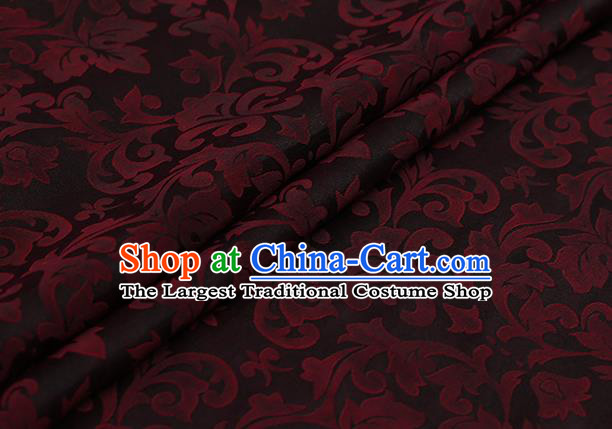 Chinese Classical Silk Fabric Traditional Red Pattern Satin Plain Cheongsam Drapery Gambiered Guangdong Gauze