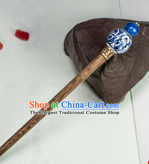Chinese Traditional Hanfu Hair Accessories Ancient Wood Hairpins for Women