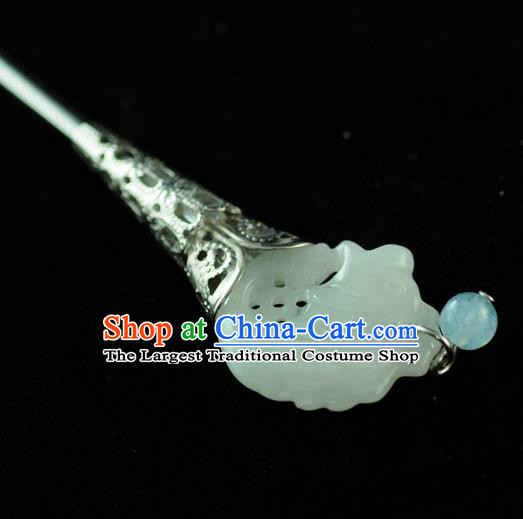 Chinese Traditional Hanfu Hair Clip Hair Accessories Ancient Classical Jade Carp Hairpins for Women