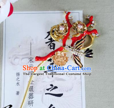 Chinese Classical Pearls Hairpins Traditional Ancient Hair Clip for Women