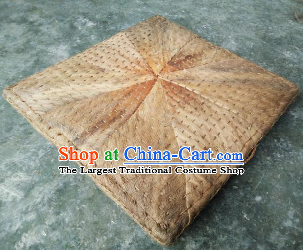 Chinese Traditional Handmade Craft Straw Braid Cattail Hassock Rush Cushion