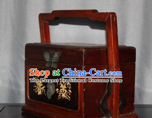 Chinese Ancient Handmade Craft Wood Jewelry Box