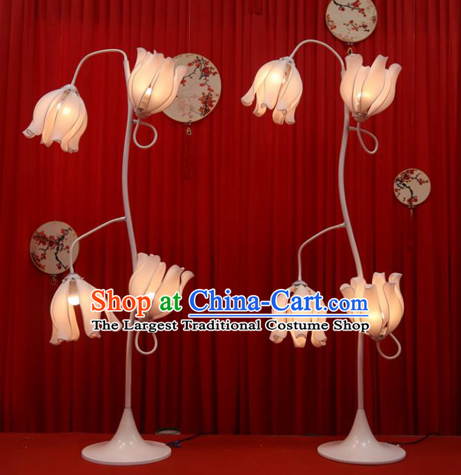 Chinese Traditional Palace Lantern Desk Lamp Convallaria Majalis LED Light