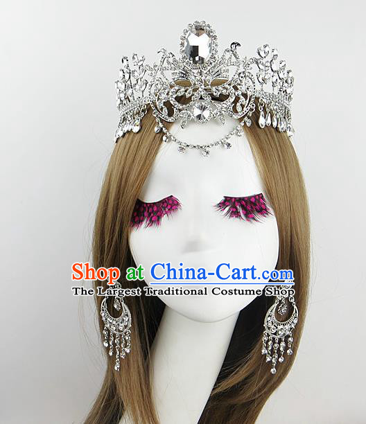 Top Grade Baroque Hair Accessories Wedding Crystal Royal Crown for Women