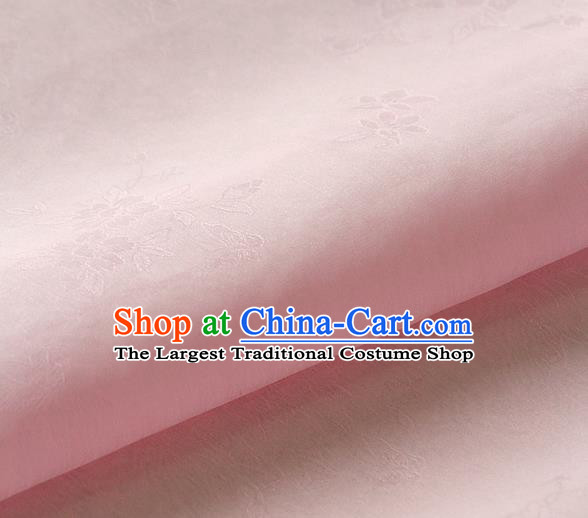 Asian Korean Traditional Light Pink Tajung Fabric Classical Pattern Thin Tough Silk Fabric Hanbok Silk Material