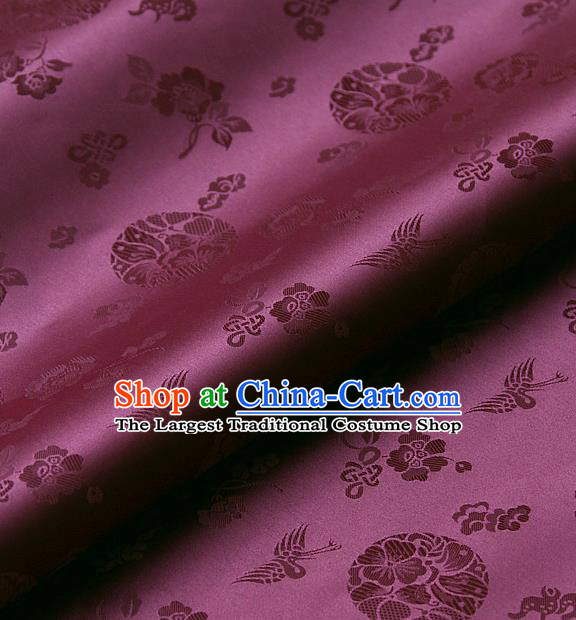 Traditional Asian Cloth Drapery Amaranth Brocade Korean Hanbok Palace Satin Silk Fabric