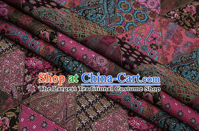 Chinese Traditional Apparel Fabric Tibetan Robe Brocade Classical Pattern Design Material Satin Drapery
