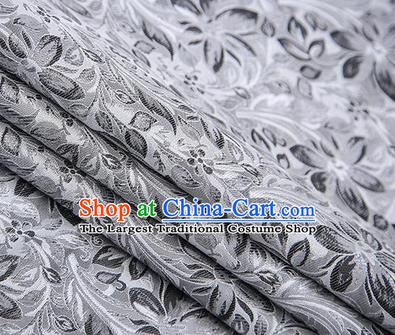 Traditional Chinese Tang Suit Brocade Fabric Classical Petunia Pattern Design Satin Material Drapery