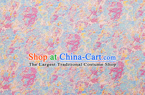 Chinese Traditional Satin Classical Pattern Design Pink Brocade Fabric Qipao Dress Material Drapery