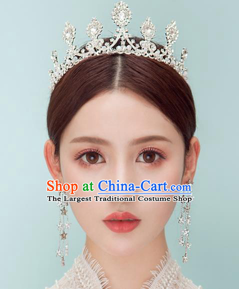 Top Grade Handmade Bride Baroque Royal Crown Princess Hair Accessories for Women
