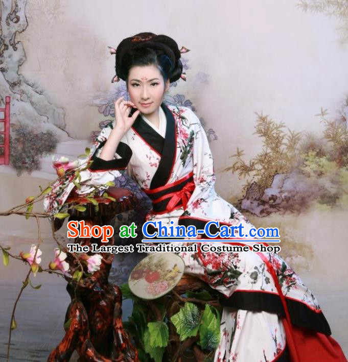 Chinese Ancient Palace Lady Costumes Han Dynasty Royal Princess Hanfu Dress for Women
