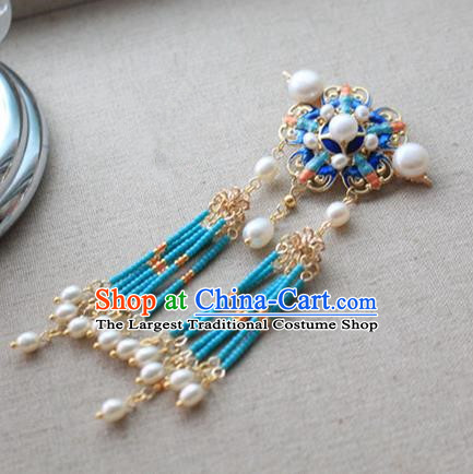 Asian Chinese Traditional Hanfu Blueing Hair Claw Ancient Palace Hairpins for Women