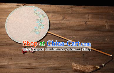 Chinese Traditional Palace Fans Hanfu Hand Painting Round Fans Ancient Silk Fan for Women