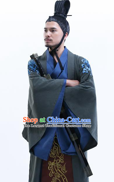 Chinese Ancient Drama Minister Costume Traditional Qin Dynasty Emperor Costumes for Men