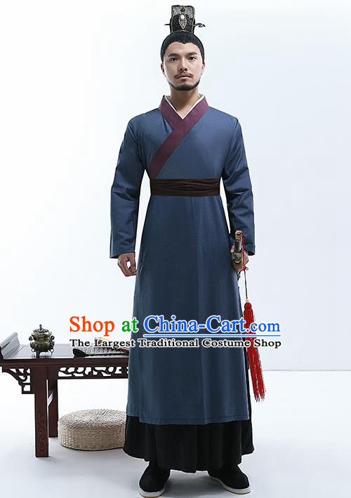 Chinese Traditional Han Dynasty Nobility Childe Costumes Ancient Drama Swordsman Robe for Men