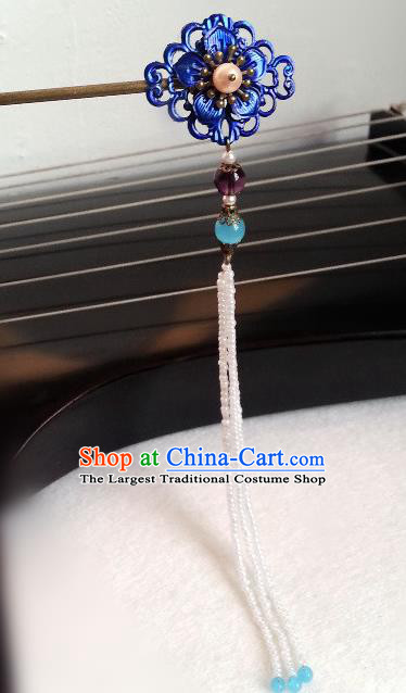 Traditional Chinese Ancient Princess Tassel Blueing Hairpins Hair Accessories for Women
