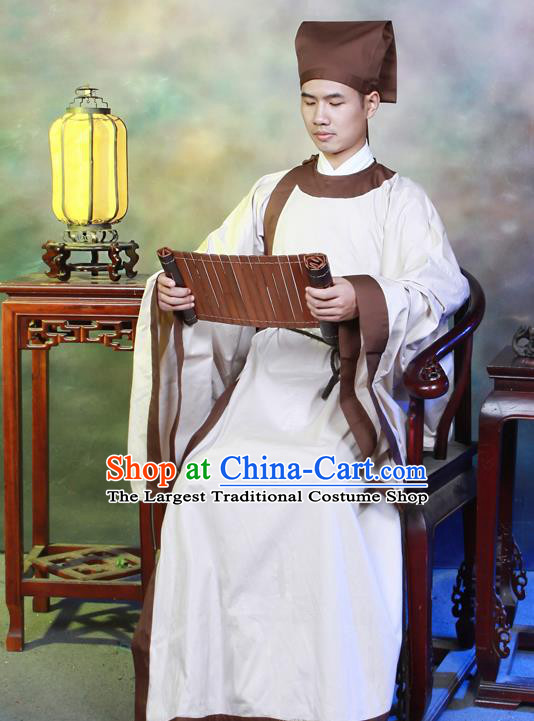 Traditional Chinese Song Dynasty Ministry Councillor Hanfu Clothing Ancient Scholar Costumes for Men