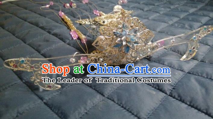 Traditional China Ancient Cosplay Swordswoman Palace Lady Hair Accessories Hairpins for Women