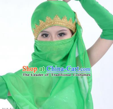Asian Indian Belly Dance Accessories Yashmak India Traditional Dance Green Veil for for Women