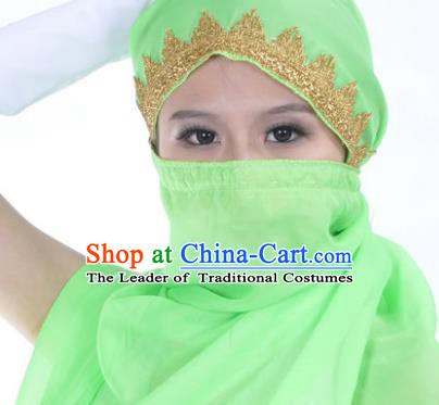 Asian Indian Belly Dance Accessories Yashmak India Traditional Dance Light Green Veil for for Women