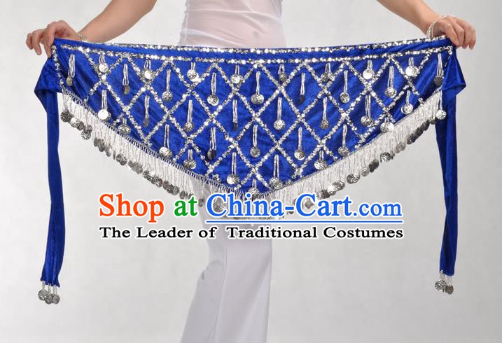 Indian Belly Dance Royalblue Belts Waistband India Raks Sharki Waist Accessories for Women