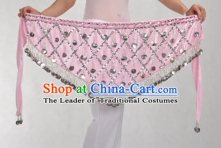 Indian Belly Dance Pink Belts Waistband India Raks Sharki Waist Accessories for Women