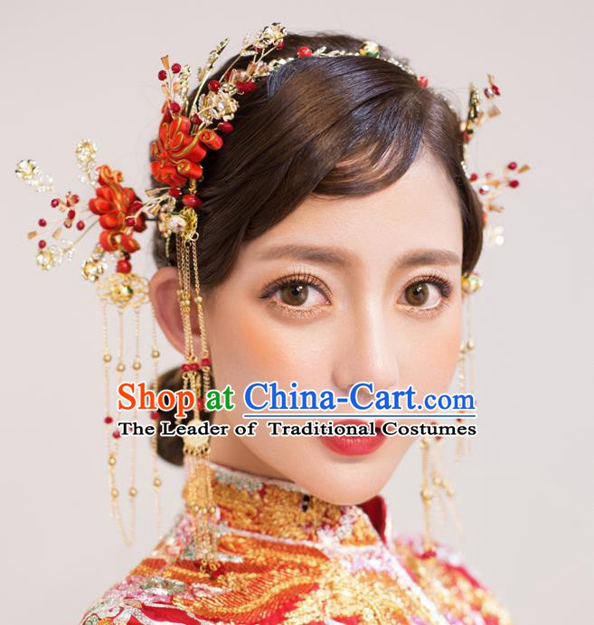 Chinese Handmade Classical Hair Accessories Ancient Palace Chinese Knots Hair Clasp Hairpins for Women