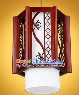 Chinese Classical Handmade Wood Lotus Palace Lanterns Hanging Lantern Ancient Ceiling Lamp