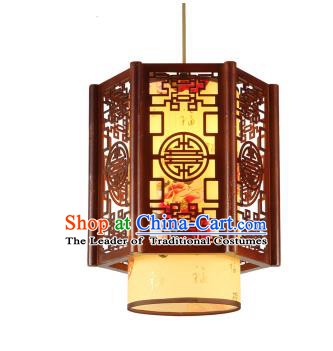 Traditional Chinese Painted Peony Hanging Palace Lanterns Handmade Lantern Ancient Ceiling Lamp