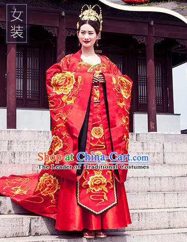 Traditional Chinese Ancient Costume China Wedding Dress Ancient Tang Dynasty Hanfu Princess Clothing