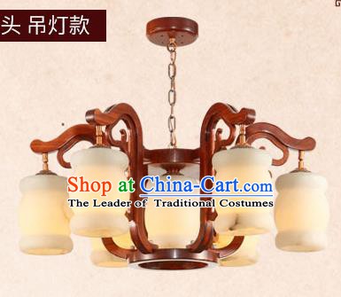 Traditional Chinese Wood Carving Ceiling Lanterns Ancient Handmade Hanging Marble Lantern Ancient Lamp