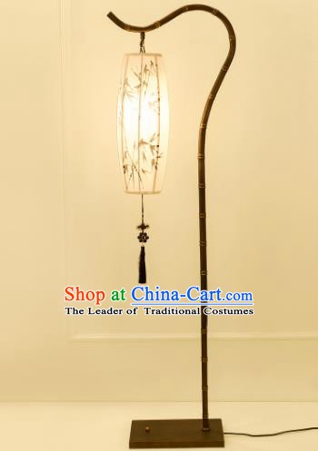 Traditional Chinese Palace Lantern Handmade Painting Bamboo Floor Lanterns Ancient Lamp