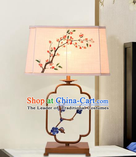 Traditional Chinese Palace Lantern Handmade Painting Peach Blossom Desk Lanterns Ancient Lamp