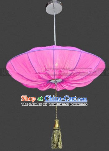 Top Grade Handmade Pink Lotus Leaf Lanterns Traditional Chinese Palace Lantern Ancient Ceiling Lanterns