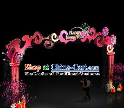 China Traditional New Year Archway Lamp Decorations Lamplight Stage Display Lanterns