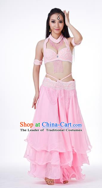 Traditional Oriental Dance Costume Indian Belly Dance Pink Dress for Women