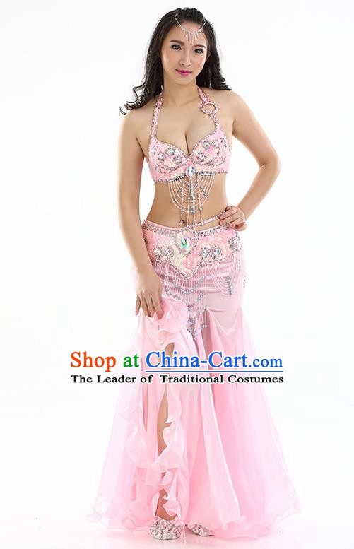 Top Indian Belly Dance India Traditional Raks Sharki Pink Dress Oriental Dance Costume for Women
