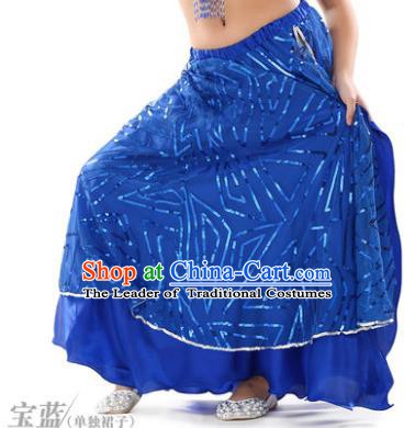 Asian Indian Children Belly Dance Royalblue Bust Skirt Raks Sharki Oriental Dance Clothing for Kids